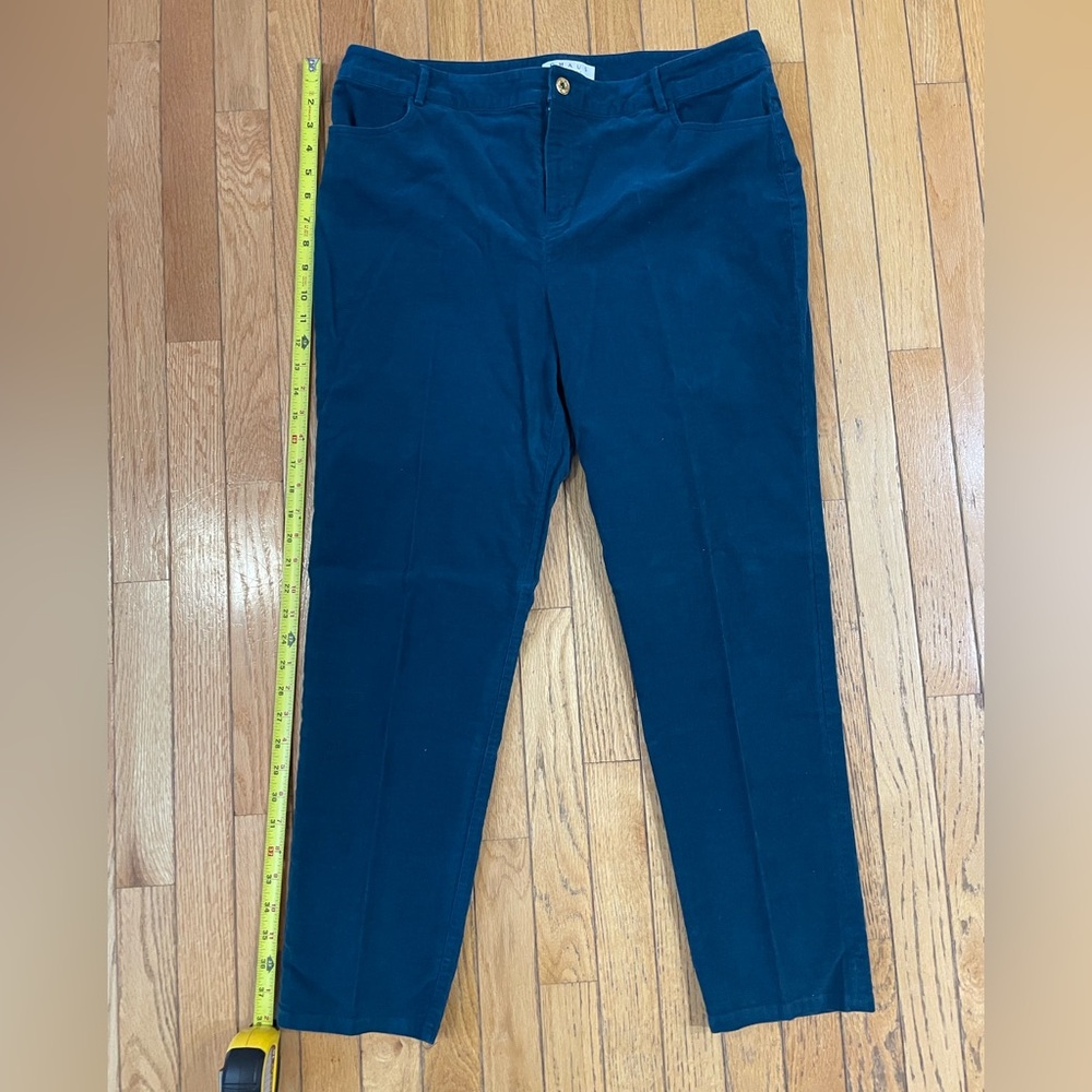 Chaus Women's Dark Blue Straight Leg Corduroy Pants